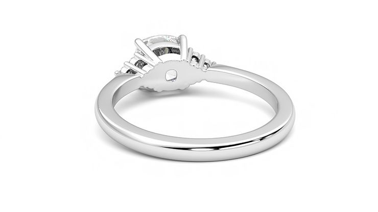 Taylor & Hart Divinity Cushion Engagement Ring 360 degree image 16