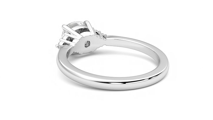 Taylor & Hart Divinity Cushion Engagement Ring 360 degree image 17