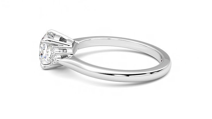 Taylor & Hart Divinity Cushion Engagement Ring 360 degree image 20