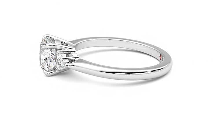 Taylor & Hart Divinity Cushion Engagement Ring 360 degree image 21