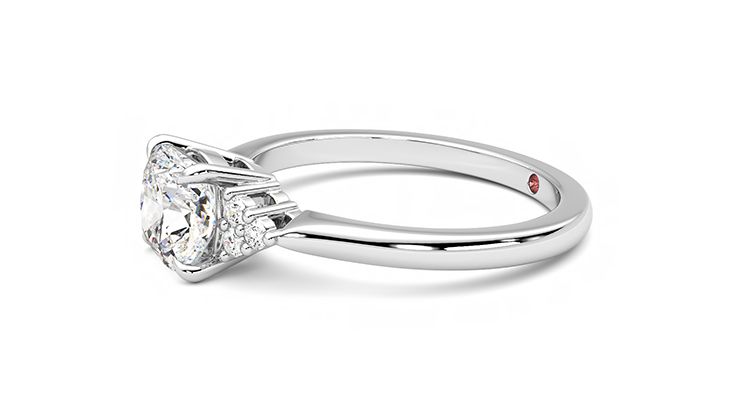 Taylor & Hart Divinity Cushion Engagement Ring 360 degree image 22
