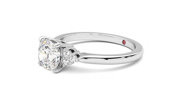 Taylor & Hart Divinity Cushion Engagement Ring 360 degree image 23