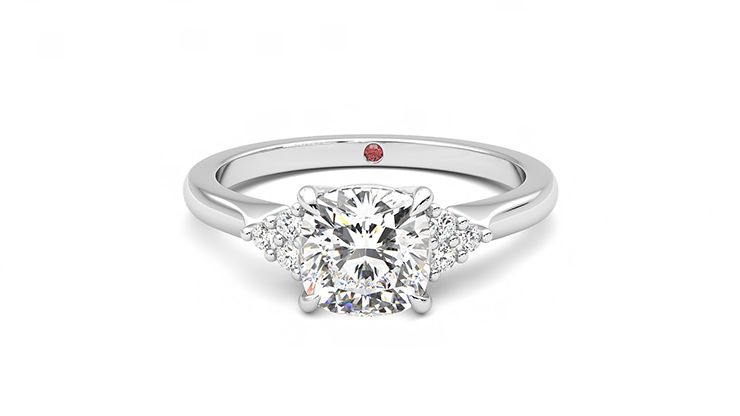 Taylor & Hart Divinity Cushion Engagement Ring 360 degree image 29