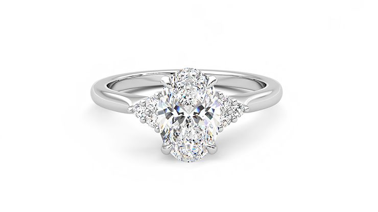 Taylor & Hart Divinity Oval Engagement Ring 360 degree image 0