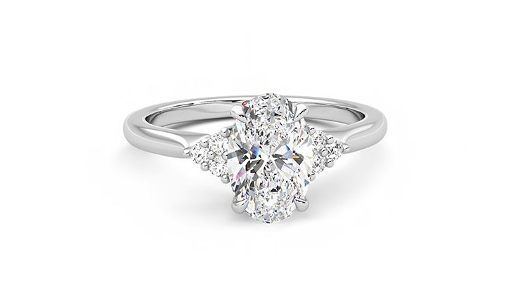 Taylor & Hart Divinity Oval Engagement Ring 360 degree image 1