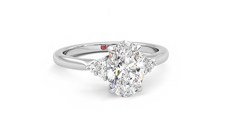 Taylor & Hart Divinity Oval Engagement Ring 360 degree image 2