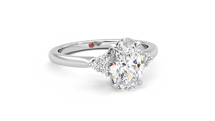 Taylor & Hart Divinity Oval Engagement Ring 360 degree image 3