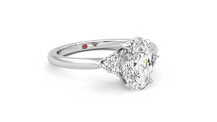 Taylor & Hart Divinity Oval Engagement Ring 360 degree image 4