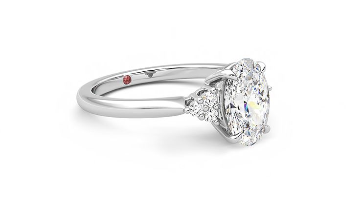 Taylor & Hart Divinity Oval Engagement Ring 360 degree image 5