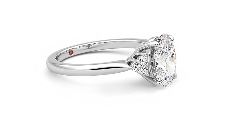 Taylor & Hart Divinity Oval Engagement Ring 360 degree image 6