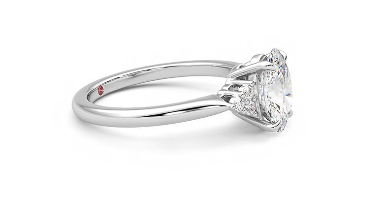 Taylor & Hart Divinity Oval Engagement Ring 360 degree image 7