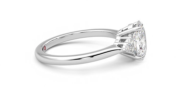 Taylor & Hart Divinity Oval Engagement Ring 360 degree image 8
