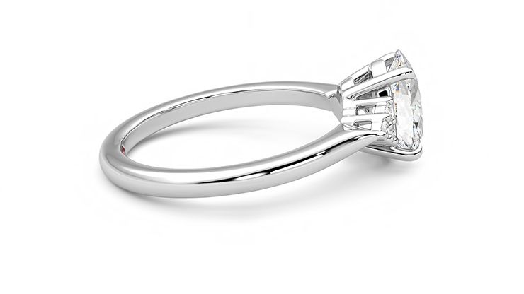 Taylor & Hart Divinity Oval Engagement Ring 360 degree image 9