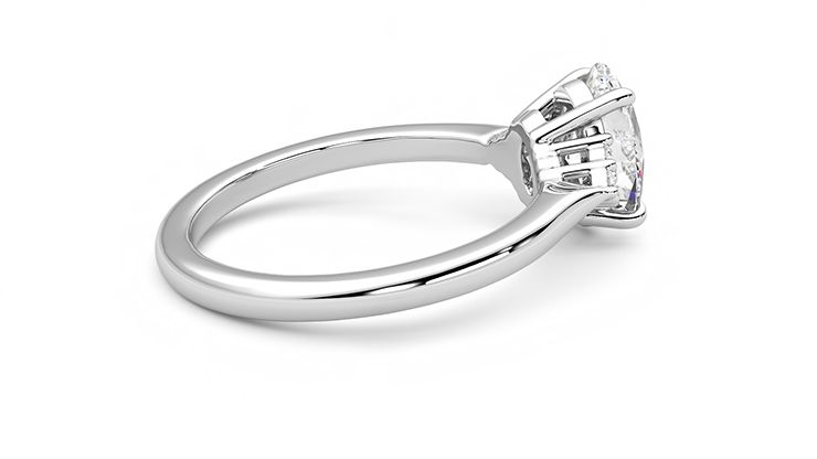 Taylor & Hart Divinity Oval Engagement Ring 360 degree image 10