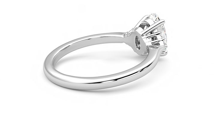 Taylor & Hart Divinity Oval Engagement Ring 360 degree image 11