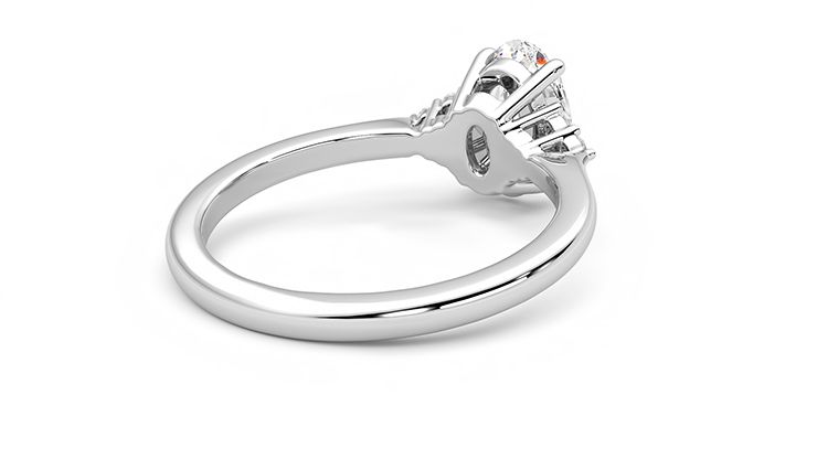Taylor & Hart Divinity Oval Engagement Ring 360 degree image 12