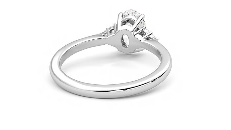 Taylor & Hart Divinity Oval Engagement Ring 360 degree image 13