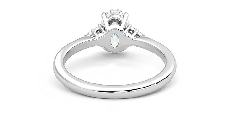 Taylor & Hart Divinity Oval Engagement Ring 360 degree image 14