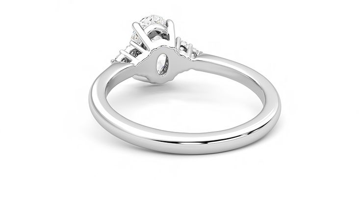 Taylor & Hart Divinity Oval Engagement Ring 360 degree image 15