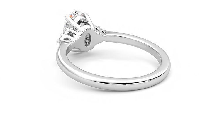 Taylor & Hart Divinity Oval Engagement Ring 360 degree image 16
