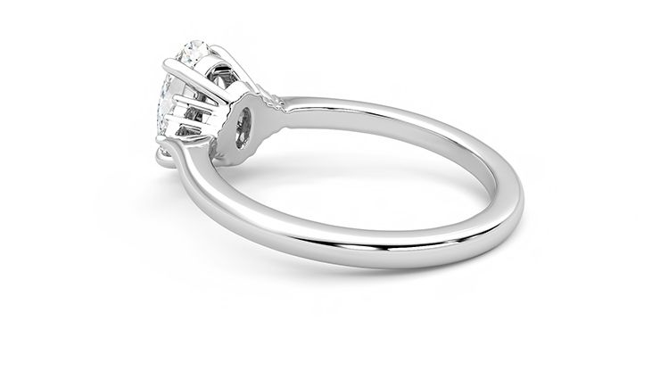 Taylor & Hart Divinity Oval Engagement Ring 360 degree image 17