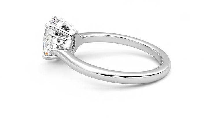 Taylor & Hart Divinity Oval Engagement Ring 360 degree image 18