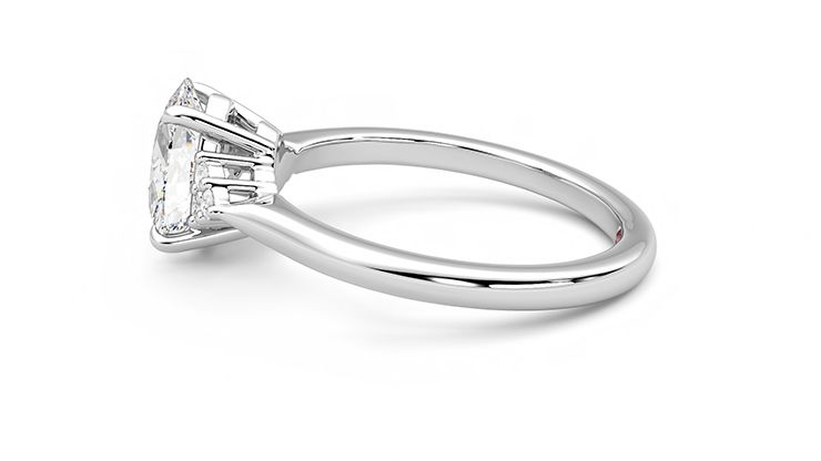 Taylor & Hart Divinity Oval Engagement Ring 360 degree image 19