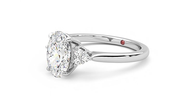 Taylor & Hart Divinity Oval Engagement Ring 360 degree image 23