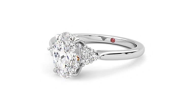 Taylor & Hart Divinity Oval Engagement Ring 360 degree image 24