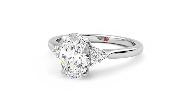 Taylor & Hart Divinity Oval Engagement Ring 360 degree image 25