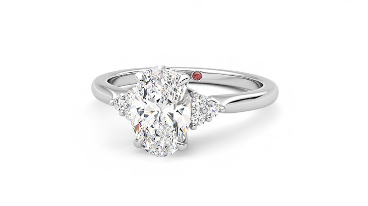 Taylor & Hart Divinity Oval Engagement Ring 360 degree image 26