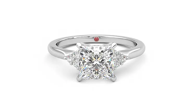 Taylor & Hart Divinity Princess Engagement Ring 360 detail 01