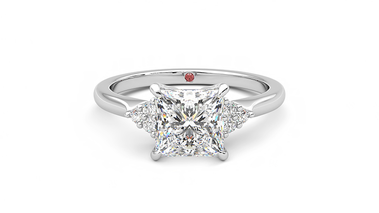 Taylor & Hart Divinity Princess Engagement Ring 360 degree image 0