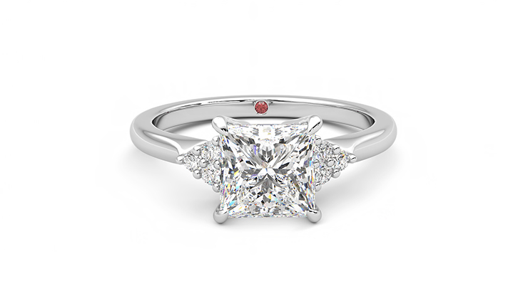 Taylor & Hart Divinity Princess Engagement Ring 360 degree image 1