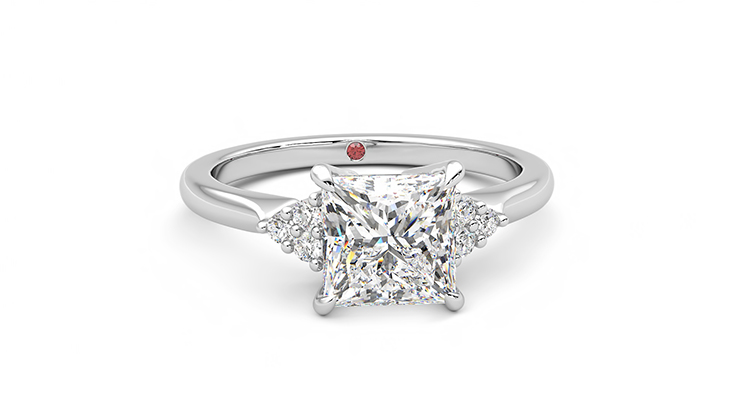 Taylor & Hart Divinity Princess Engagement Ring 360 degree image 2