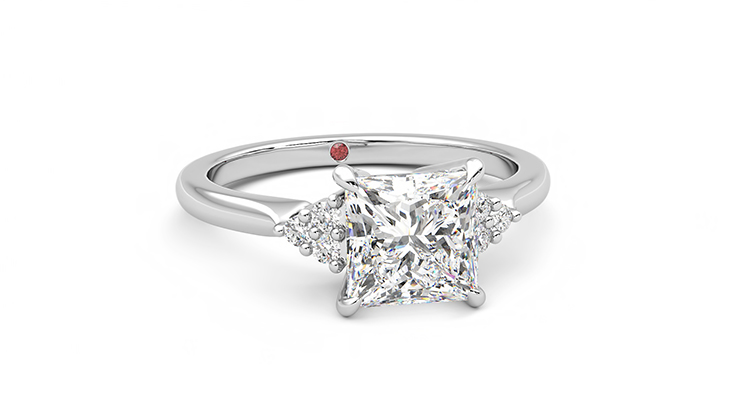 Taylor & Hart Divinity Princess Engagement Ring 360 degree image 3