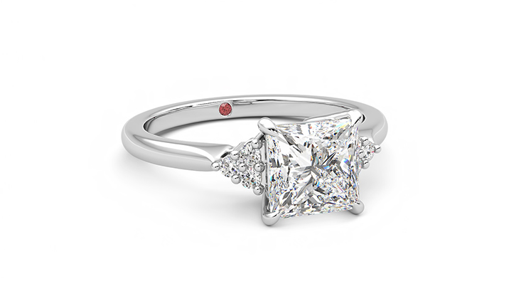 Taylor & Hart Divinity Princess Engagement Ring 360 degree image 4
