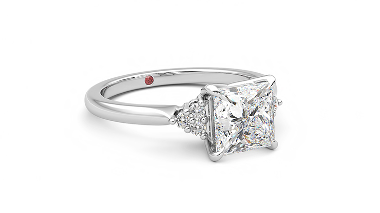 Taylor & Hart Divinity Princess Engagement Ring 360 degree image 5