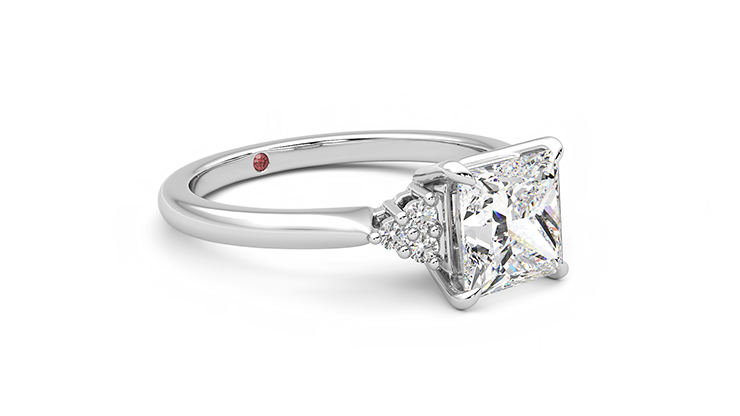 Taylor & Hart Divinity Princess Engagement Ring 360 degree image 6