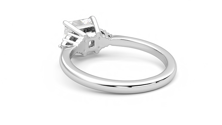 Taylor & Hart Divinity Princess Engagement Ring 360 degree image 17