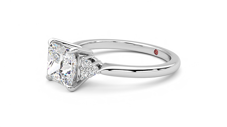 Taylor & Hart Divinity Princess Engagement Ring 360 degree image 23