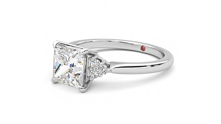 Taylor & Hart Divinity Princess Engagement Ring 360 degree image 24