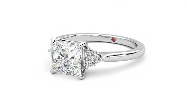 Taylor & Hart Divinity Princess Engagement Ring 360 degree image 25