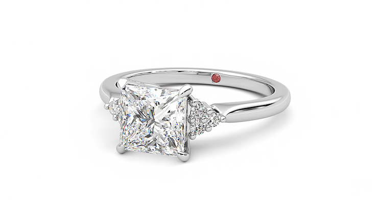 Taylor & Hart Divinity Princess Engagement Ring 360 degree image 26