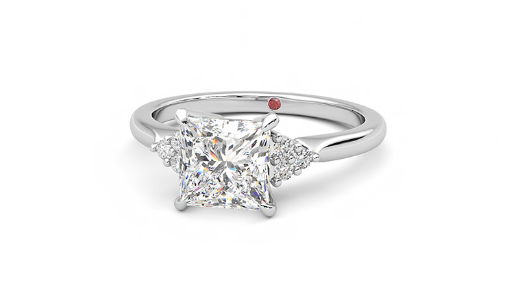 Taylor & Hart Divinity Princess Engagement Ring 360 degree image 27