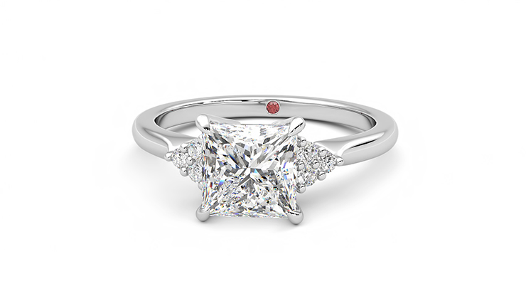 Taylor & Hart Divinity Princess Engagement Ring 360 degree image 28