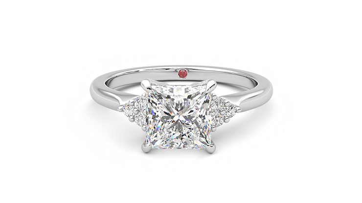 Taylor & Hart Divinity Princess Engagement Ring 360 degree image 29