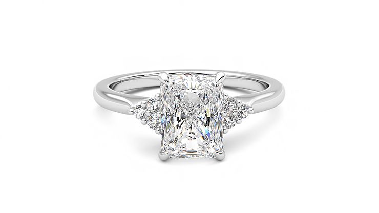 Taylor & Hart Divinity Radiant Engagement Ring 360 degree image 1