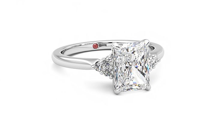Taylor & Hart Divinity Radiant Engagement Ring 360 degree image 4