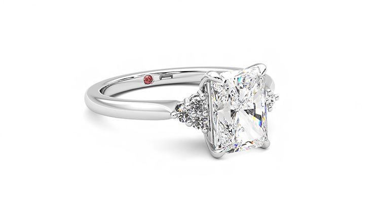 Taylor & Hart Divinity Radiant Engagement Ring 360 degree image 5
